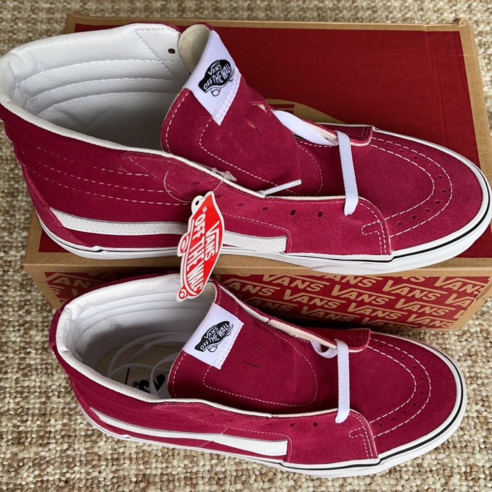Vans Sk8-Hi Cerise/True White Men’s - Picture 4 of 16